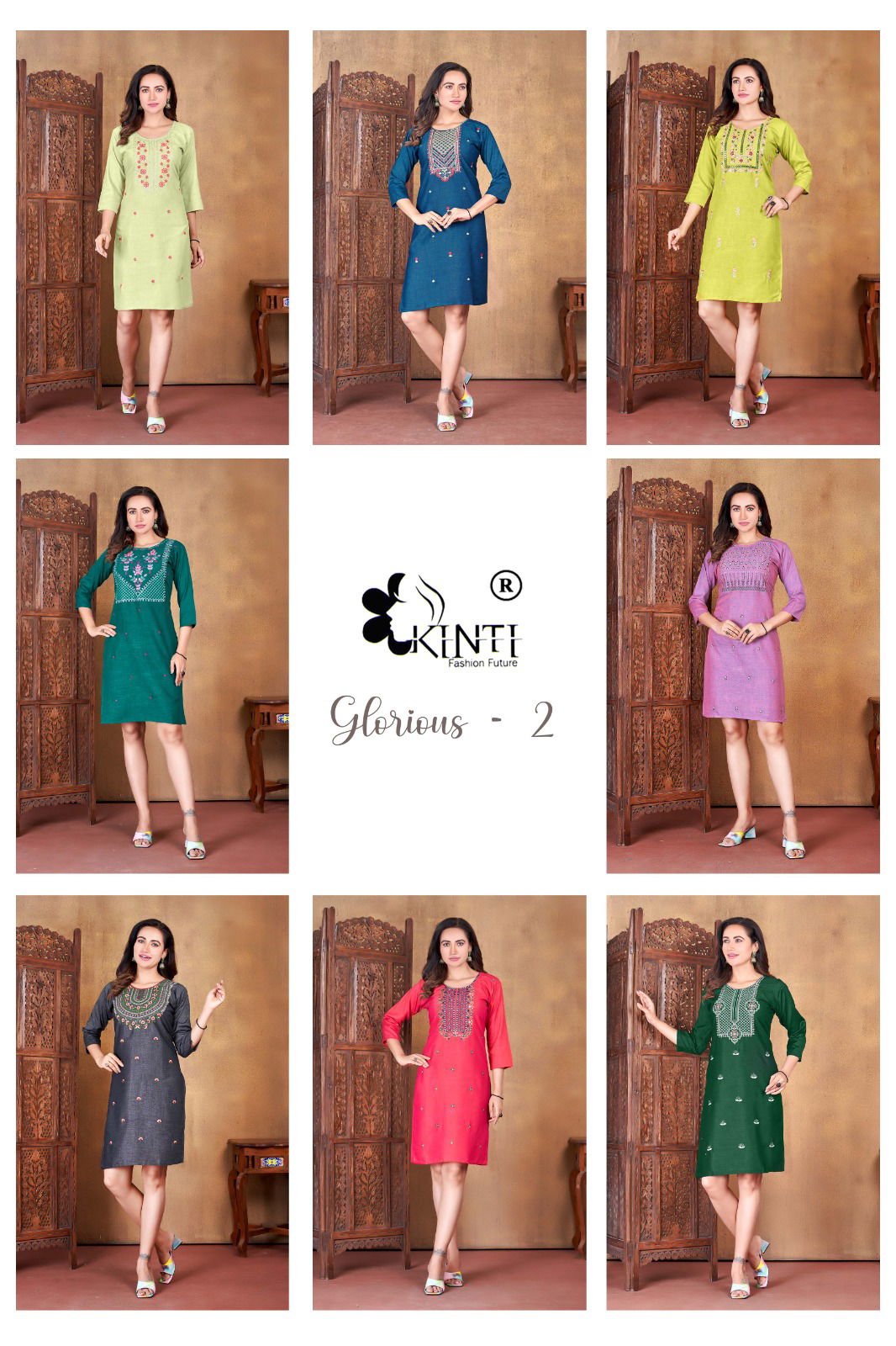 Kinti Glorious 2 Designer Kurti Catalog
